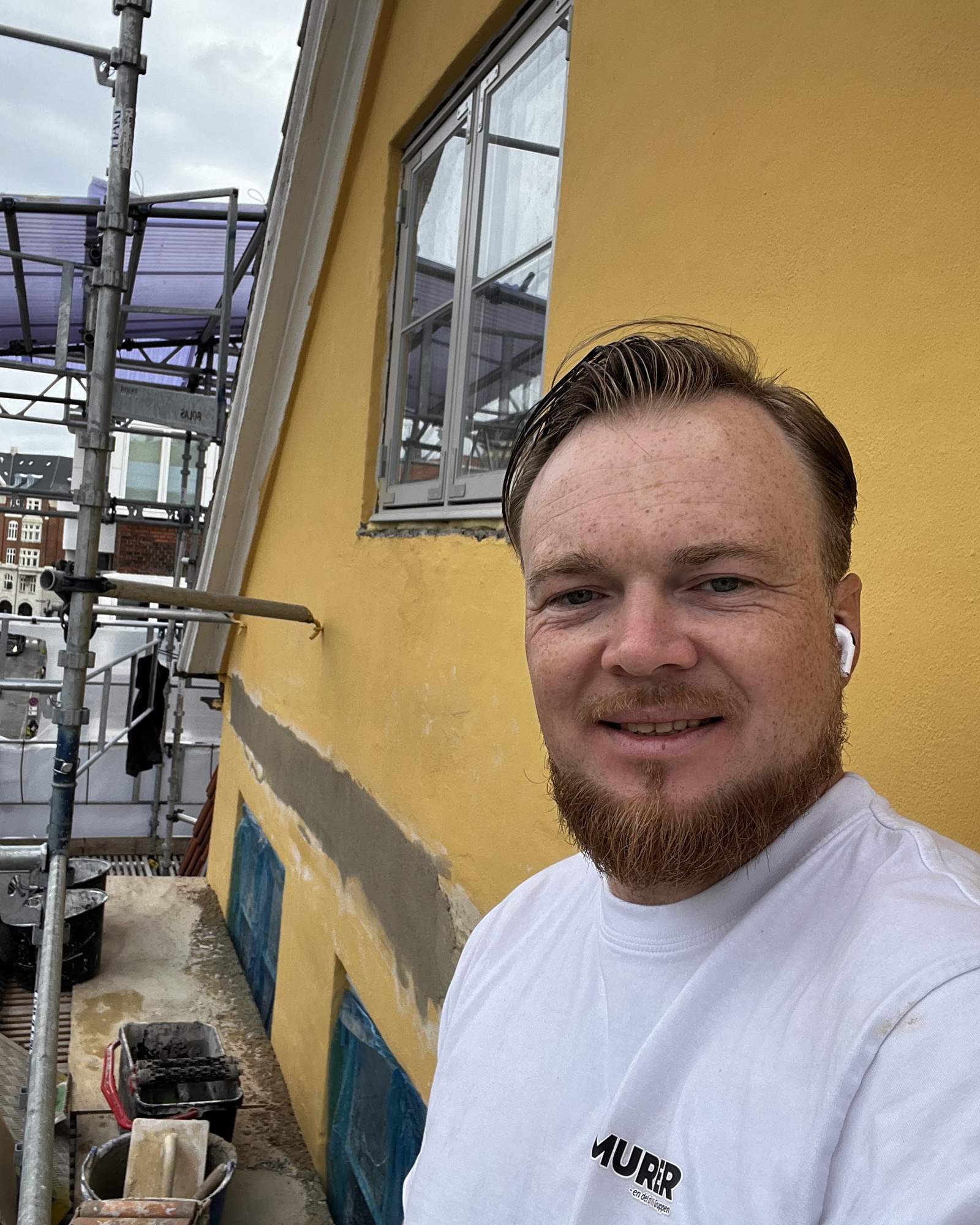 Ældre muret facade på Sjælland renoveret af murer fra Promurer